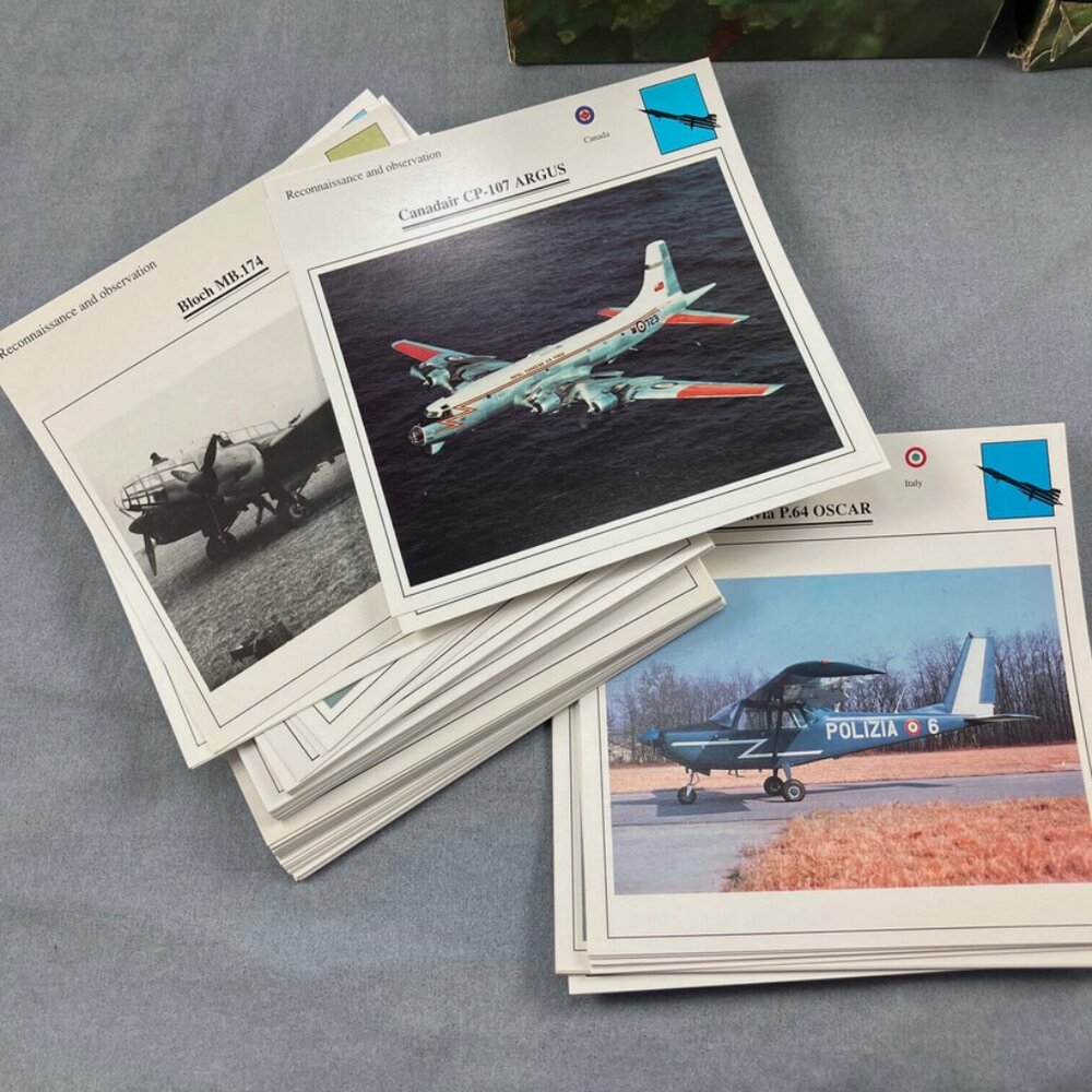 Edito Service Military WI Warplane WII Aircraft Airplane Collector Cards 1988